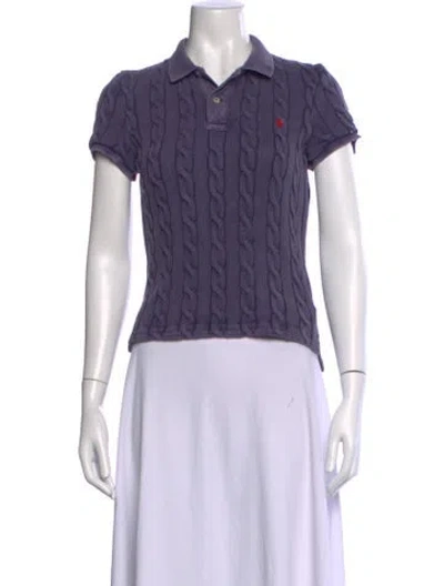 Pre-owned Polo Ralph Lauren Short Sleeve Polo In Purple