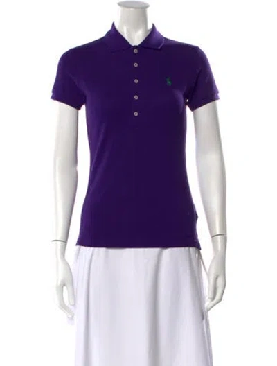 Pre-owned Polo Ralph Lauren Short Sleeve Polo In Purple
