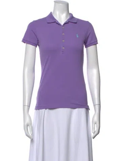 Pre-owned Polo Ralph Lauren Short Sleeve Polo In Purple