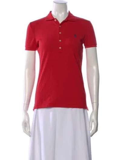 Pre-owned Polo Ralph Lauren Short Sleeve Polo In Red