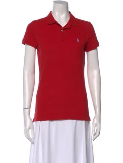 Pre-owned Polo Ralph Lauren Short Sleeve Polo In Red