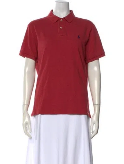 Pre-owned Polo Ralph Lauren Short Sleeve Polo In Red