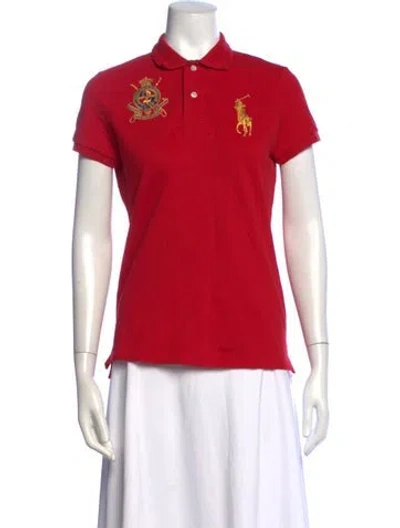 Pre-owned Polo Ralph Lauren Short Sleeve Polo In Red