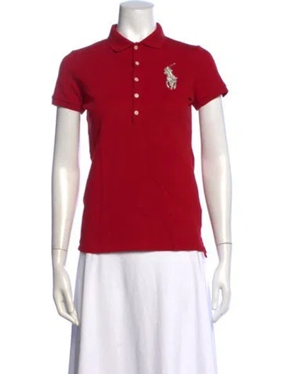 Pre-owned Polo Ralph Lauren Short Sleeve Polo In Red