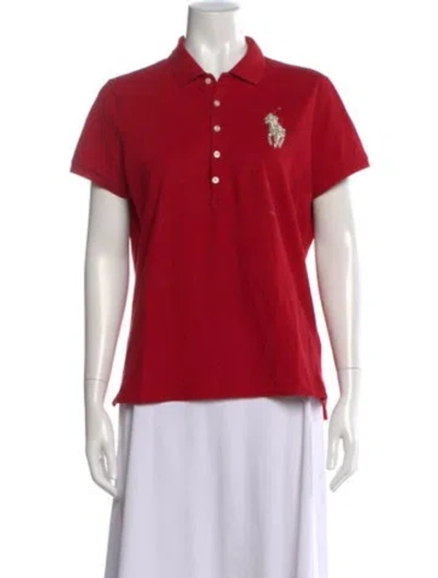 Pre-owned Polo Ralph Lauren Short Sleeve Polo In Red