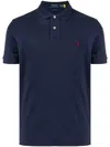 Polo Ralph Lauren Cotton Polo Shirt With Embroidered Logo In Blue