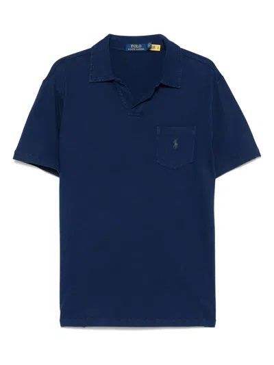 Polo Ralph Lauren Short Sleeve-polo Shirt Clothing In Newport Navy