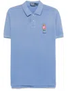 Polo Ralph Lauren Blue Polo Shirt With Classic Collar And Polo Bear Embroidery On The Front In Sp25 Camp Bl Srf Clb Jeep Bear