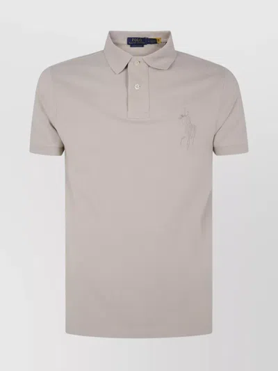 Polo Ralph Lauren Short Sleeve Polo Shirt In Grey