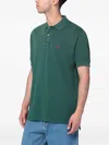Polo Ralph Lauren Washed Forest Green Cotton Polo In Green
