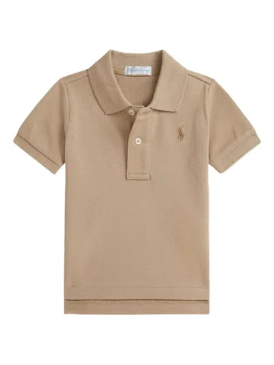 Polo Ralph Lauren Babies' Short-sleeve Polo Shirt In Neutral