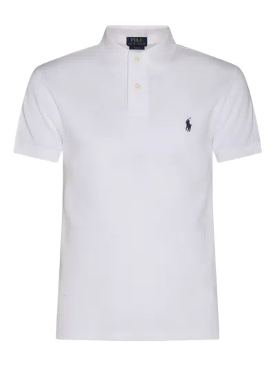 Polo Ralph Lauren Custom Slim Fit Mesh Polo In White