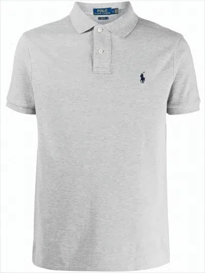 Polo Ralph Lauren Short-sleeve Polo Shirt With Ribbed Collar And Embroidered Logo In White