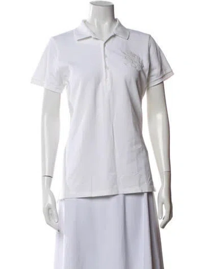 Pre-owned Polo Ralph Lauren Short Sleeve Polo In White