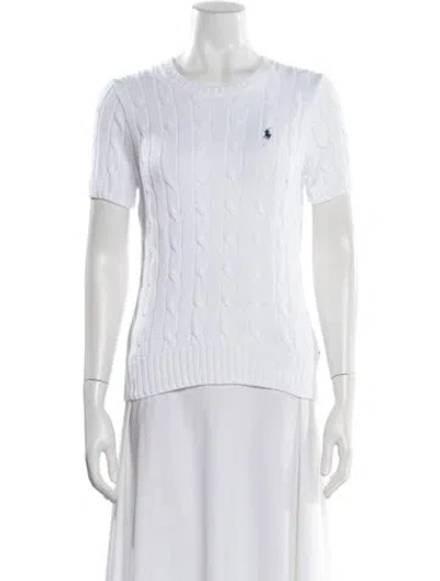 Pre-owned Polo Ralph Lauren Short Sleeve Polo In White