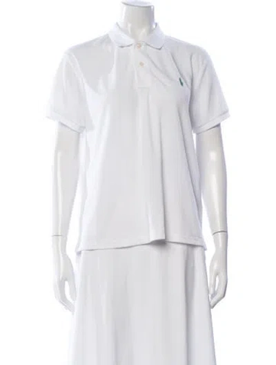 Pre-owned Polo Ralph Lauren Short Sleeve Polo In White
