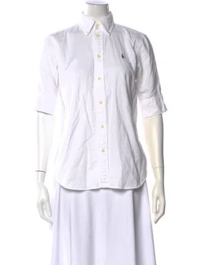 Pre-owned Polo Ralph Lauren Short Sleeve Polo In White