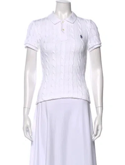 Pre-owned Polo Ralph Lauren Short Sleeve Polo In White