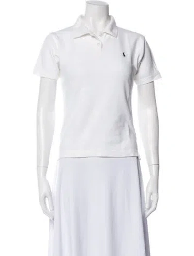 Pre-owned Polo Ralph Lauren Short Sleeve Polo In White