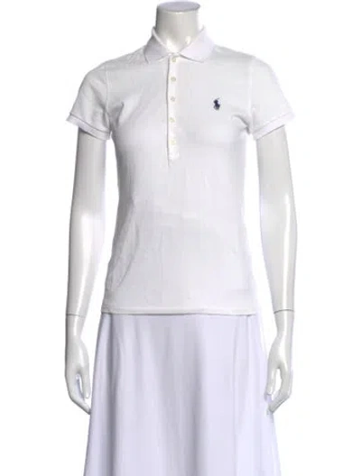 Pre-owned Polo Ralph Lauren Short Sleeve Polo In White