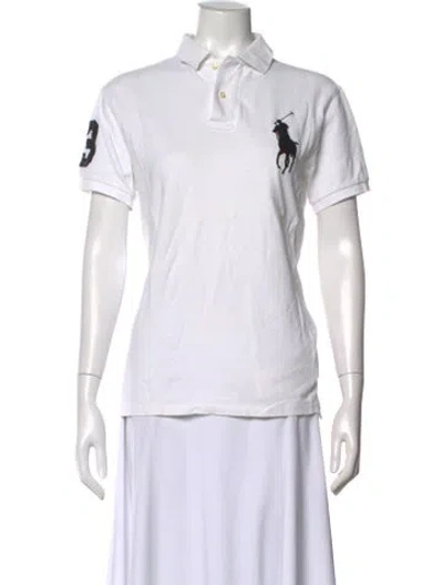 Pre-owned Polo Ralph Lauren Short Sleeve Polo In White
