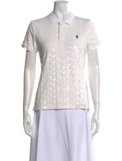 Pre-owned Polo Ralph Lauren Short Sleeve Polo In White