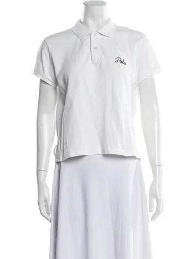 Pre-owned Polo Ralph Lauren Short Sleeve Polo In White