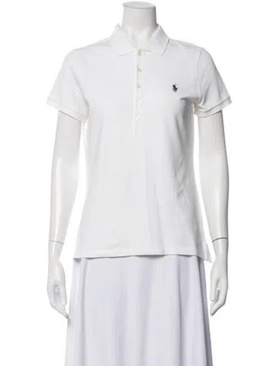 Pre-owned Polo Ralph Lauren Short Sleeve Polo In White