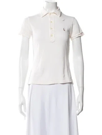 Pre-owned Polo Ralph Lauren Short Sleeve Polo In White
