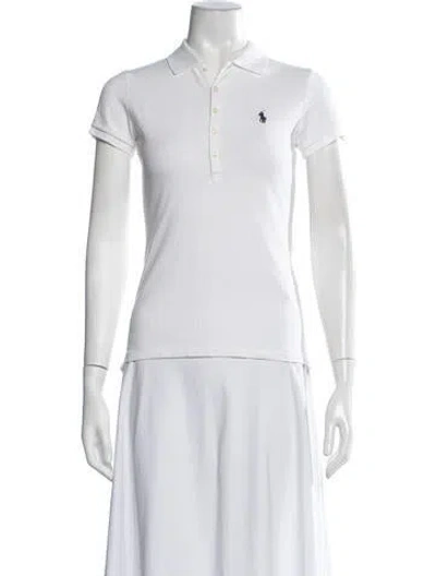Pre-owned Polo Ralph Lauren Short Sleeve Polo In White