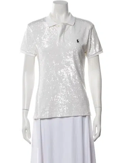 Pre-owned Polo Ralph Lauren Short Sleeve Polo In White