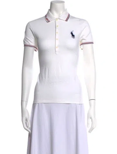 Pre-owned Polo Ralph Lauren Short Sleeve Polo In White