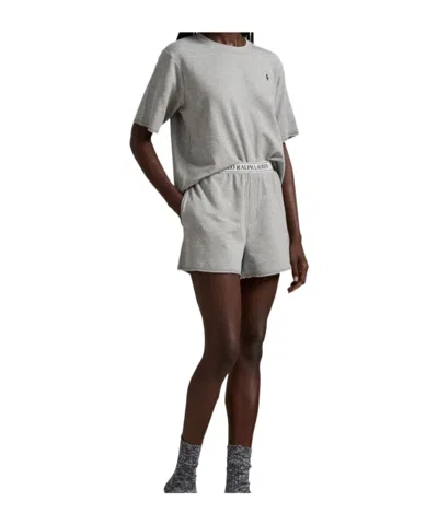 Polo Ralph Lauren Short Sleeve Pyjama Set In Gray