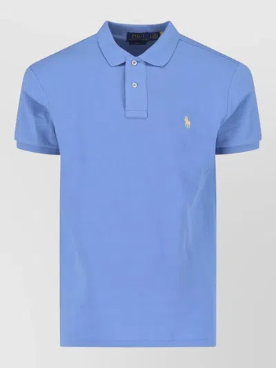 Polo Ralph Lauren Short Sleeve Shirt Featuring Polo Collar In Blue