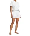 Polo Ralph Lauren Short Sleeve Shorty Knit Pajama Set In White In White
