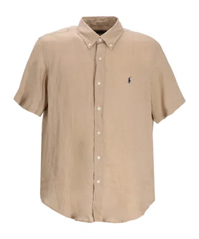 Polo Ralph Lauren Short Sleeve-sport Shirt In Nude