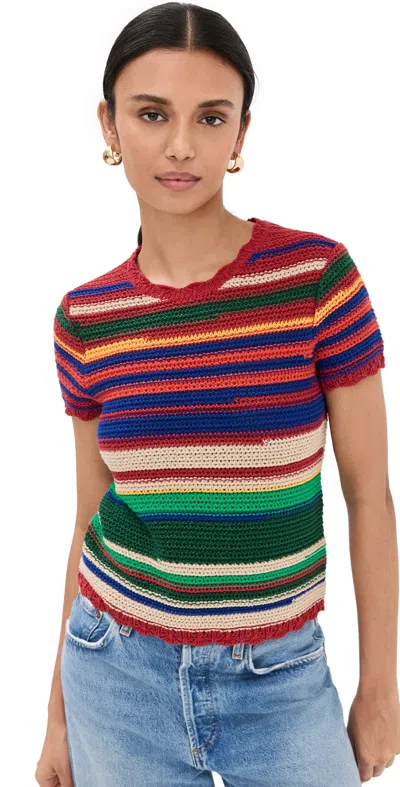 Polo Ralph Lauren Short Sleeve Stripe Sweater Stripe