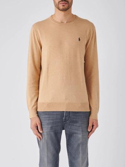 Polo Ralph Lauren Short Sleeve Sweater Sweater In Cammello