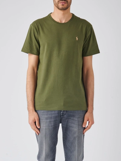 Polo Ralph Lauren Short Sleeve T-shirt T-shirt In Militare