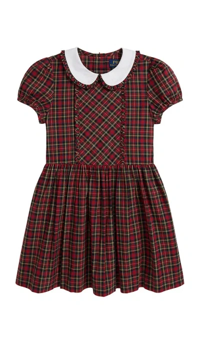Polo Ralph Lauren Short Sleeve Tartan Dress In Red