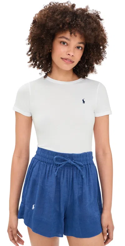 Polo Ralph Lauren Short Sleeve Thong Bodysuit White Cloud