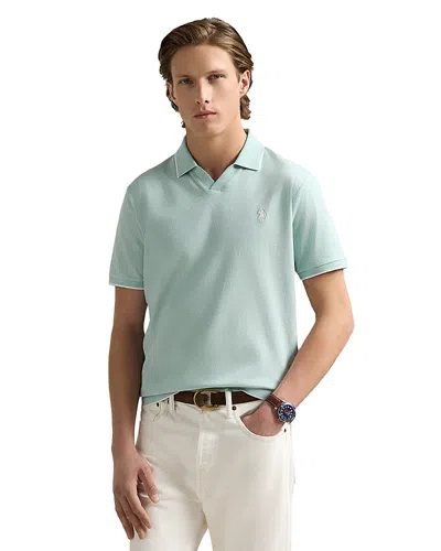 Polo Ralph Lauren Short Sleeve Tonal Jacquard Mesh Polo Shirt In Green