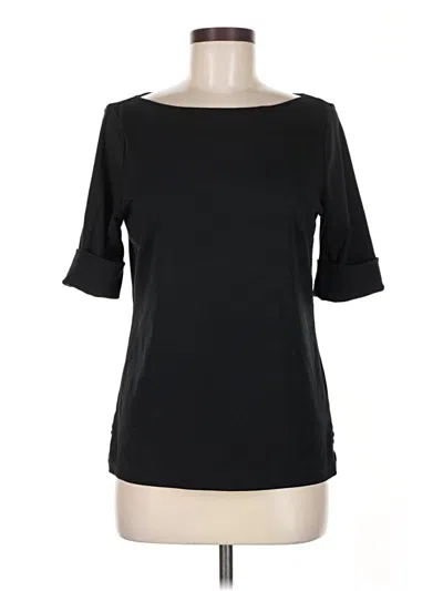 Pre-owned Polo Ralph Lauren Short Sleeve Top Black Boatneck Tops