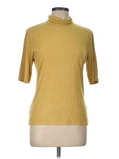 Pre-owned Polo Ralph Lauren Short Sleeve Top Gold Turtleneck Tops