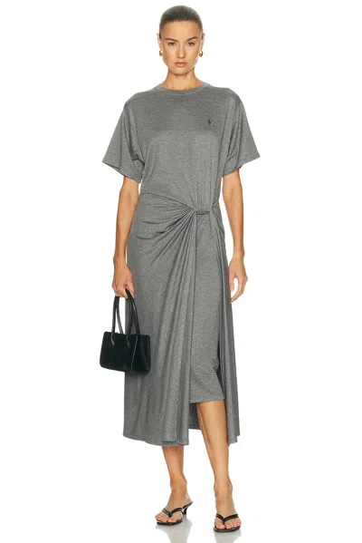 Polo Ralph Lauren Short Sleeve T-shirt Dress In Gray