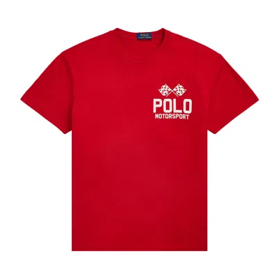 Pre-owned Polo Ralph Lauren Short-sleeve Uneven Jersey T-shirt 'red' | Men's Size L