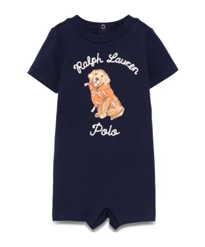 Polo Ralph Lauren Short-sleeved Jumpsuit In Black