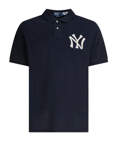Polo Ralph Lauren Short Sleeve Ribbed Collar Polo Shirt In Blue