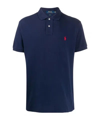 Polo Ralph Lauren Custom Slim Fit Polo Shirt In Blue