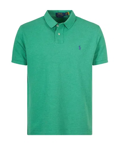 Polo Ralph Lauren Two-button Cotton Polo Shirt With Logo In Green
